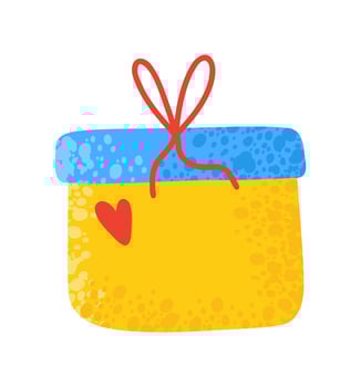 Gift box with heart. illustration vector