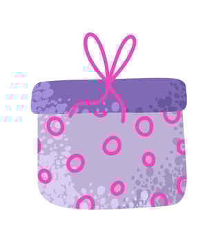 Gift box. illustration. Drawn style. vector