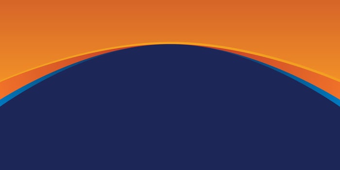 Abstract blue orange curve background vector