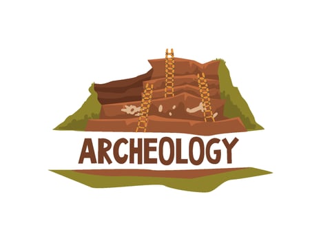 Archeology Science Poster Banner Template Illustration vector