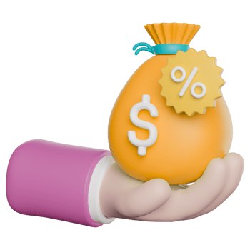 Hand holding a bag with a dollar sign png