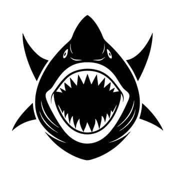 Shark head illustration vector