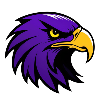 The logo of the purple and yellow eagle png