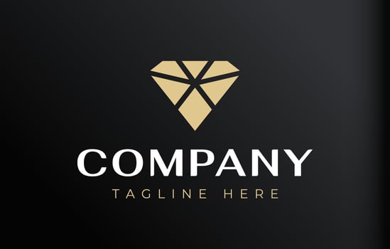 Diamond Star Lines Logo Design Template vector
