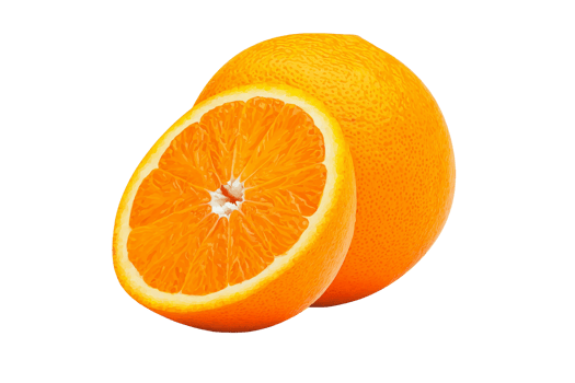 Juicy Orange Fruit Half Cut Citrus Vitamin C Healthy Food png