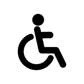 Disabled person icons. Disable icon simple sign. wheelchair disability icon design illustration. vector