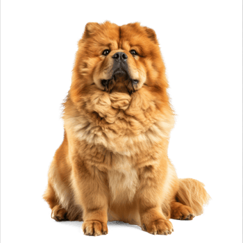 chow chow dog sitting on transparent background png