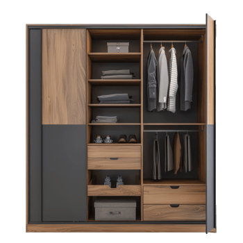 Modern Closet front view full length isolate on white background png