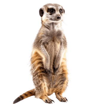 a meerkat standing up on its hind legs png