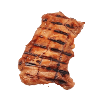grilled pork chop on a grill isolate on transparent background png
