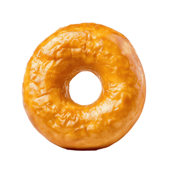 a donut is shown on a transparent background png
