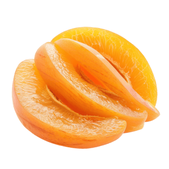 sliced orange apricot on transparent background png