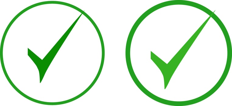 Check mark icon set with editable strokes. Check mark. vector