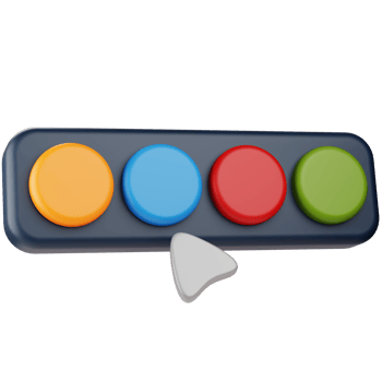 Color Palettes 3D Icon. graphic design 3d icon illustration. 3d design style. 3d rendering png