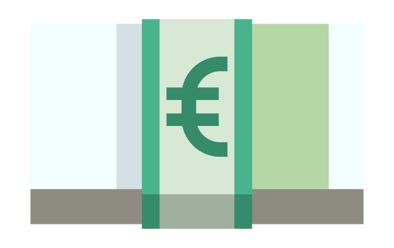 Euro symbol icon, currency symbol for business and finance png