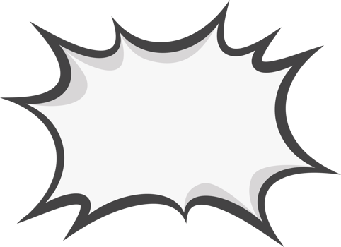Comic speech bubble. Cartoon manga frame with bomb explosion effect. Boom clouds for text. Surprise box for sale banner. Retro template. png