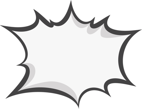 Comic speech bubble. Cartoon manga frame with bomb explosion effect. Boom clouds for text. Surprise box for sale banner. Retro pop art template. png