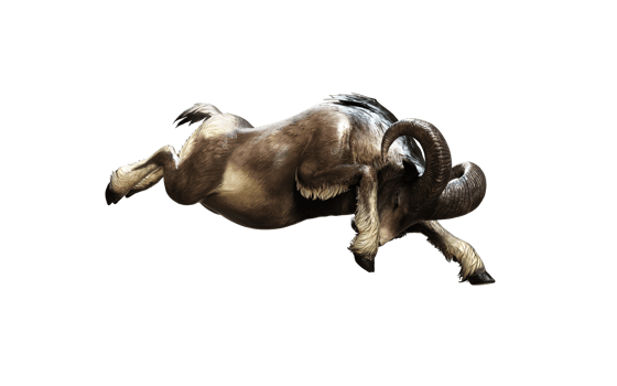 Majestic Goat Striking a Powerful Pose Flying png