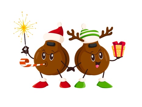 Cartoon castanets musical instrument characters vector