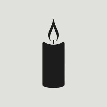 simple Candle icon silhouette design vector