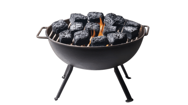 Mini Charcoal Grill Perfect for Summer Barbecues and Outdoor Gatherings with Friends and Family. png