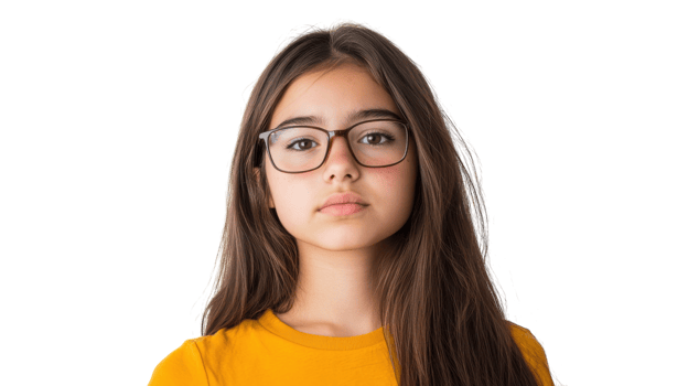 Teenage Girl Displaying Skepticism in Expression, Ideal for Articles on Adolescence, Emotions, and Human Psychology. png