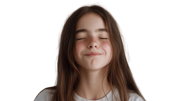 A Teenage Girl Playfully Rolling Her Eyes, Perfect for Capturing Youthful Expressions and Fun Emotions in Various Creative Projects. png