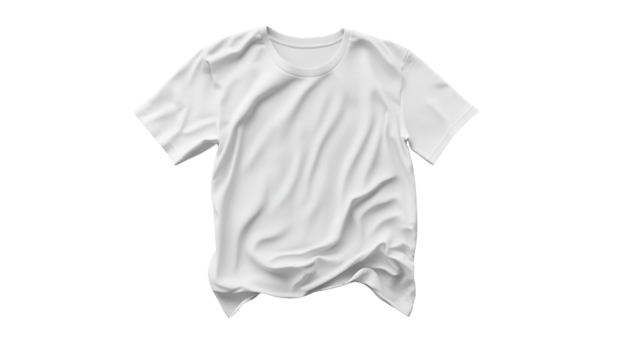 Minimalist Design Featuring a White T-Shirt on a Soft Milky White Background for Fashion and Apparel Promotions. png