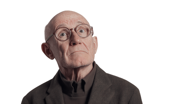 Portrait of an Old Man with a Bald Head and Round Glasses Ideal for Depicting Wisdom and Experience in Elderly Characters or Themes. png