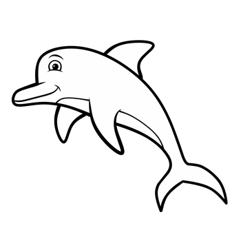 line illustration of a dolphin isolated png