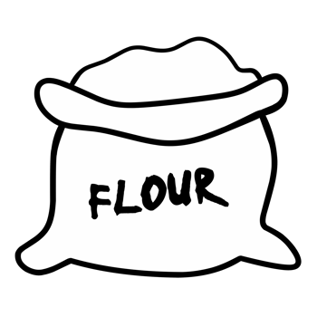 line illustration of flour isolated png