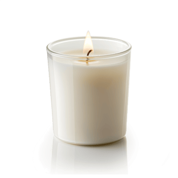 Burning Candle in Glass Jar Home Decor Relaxation Spa Serenity png