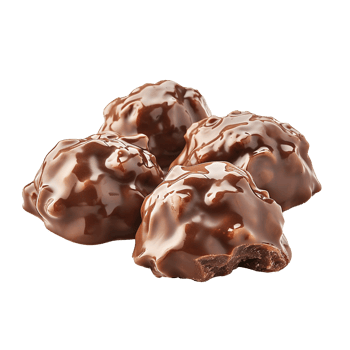 Delicious Chocolate Candy Clusters Gourmet Sweets Milk Chocolate Nuts Confectionery png