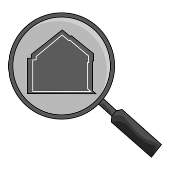 illustration of house search vector