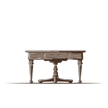 Table Desk Household Furniture Decoration Appliance Interior Decor vector
