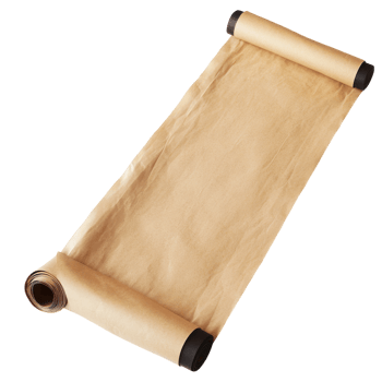 Antique Old Paper Scroll for Historical and Cultural Use on transparent background png