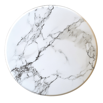 Elegant White Marble Table Top for Modern Interiors on transparent background png