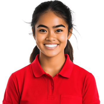 Pacific Islander Woman in Job Uniform on transparent background png