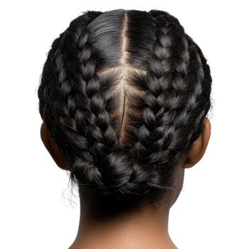 Elegant Braided Updo for Special Events on transparent background. png