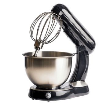 Electric Mixer with Beaters for Kitchen Use on transparent background. png