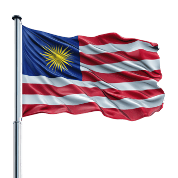 Flag of Malaysia Isolated on a Clean Background for Creative Projects on transparent background. png