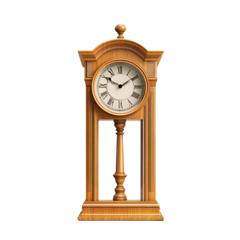Elegant Grandfather Clock for Timeless Home Decor on transparent background. png