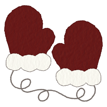 Christmas glove and holiday decoration. png