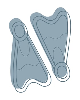 Swimming flippers color. Clip art for your projects. vector