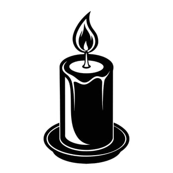 Candle silhouette art design illustration vector