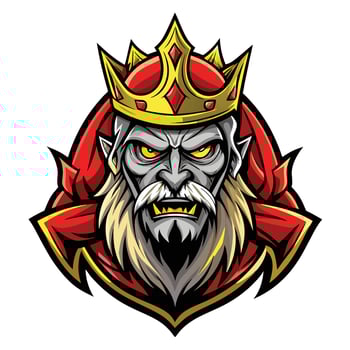 the king of the monsters mascot head vector
