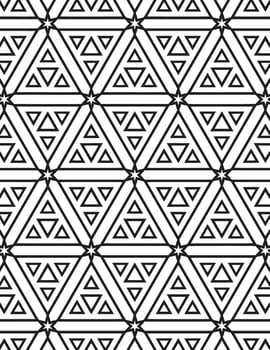 Geometric Pattern Of Triangles Black And White vector