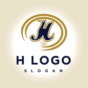 H letter logo design. vector