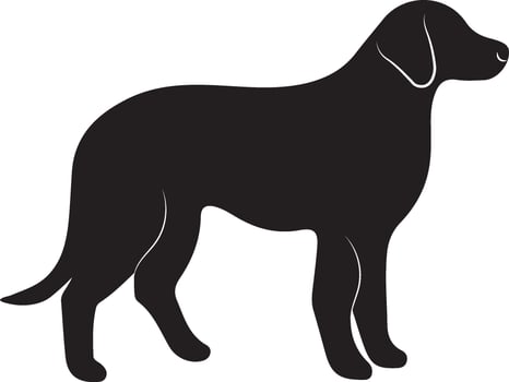 dog silhouette illustration vector