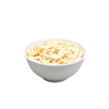 A bowl of noodles on a black background png